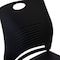 Flash Furniture Black Plastic Stack Chair with Steel Sled Base, PK 5 5-RUT-NC499A-BK-GG - alternate 2